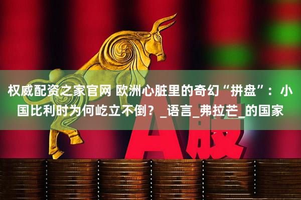 权威配资之家官网 欧洲心脏里的奇幻“拼盘”：小国比利时为何屹立不倒？_语言_弗拉芒_的国家