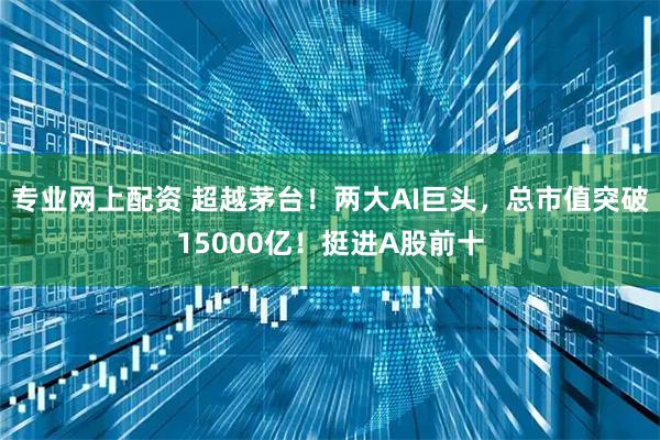 专业网上配资 超越茅台！两大AI巨头，总市值突破15000亿！挺进A股前十
